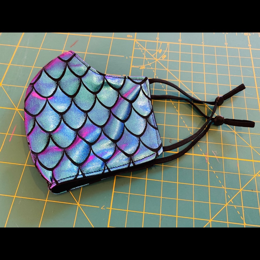 Mermaid scales facemask